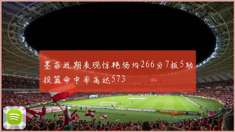墨菲近期表现惊艳场均266分7板5助投篮命中率高达573